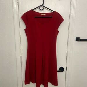 Elegant Red Midi Dress